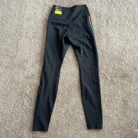 Black Nike women’s pants with rainbow stripes - Picture 2 of 4